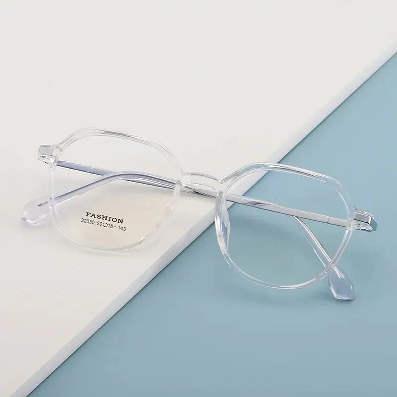Unisex Polygon Full Rim TR90 Flat Top Prescription Glasses Z32030 — view 4 | Rx Spectacle