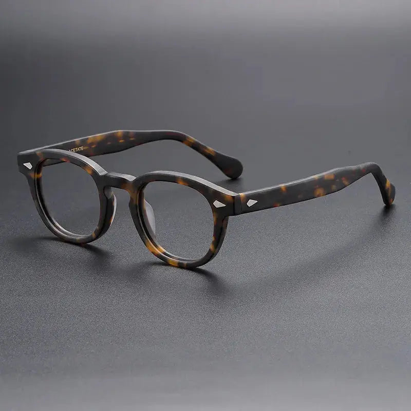 Unisex Oval Full Rim Acetate Prescription Glasses 56006 — view 4 | Rx Spectacle