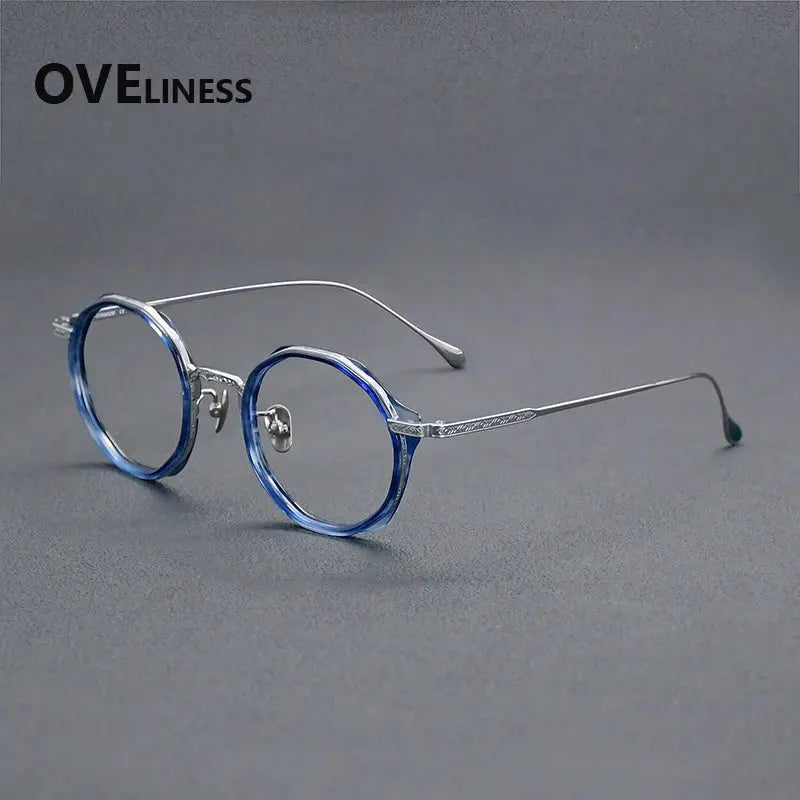 Women's Round Full Rim Titanium Prescription Glasses 922403 — view 3 | Rx Spectacle
