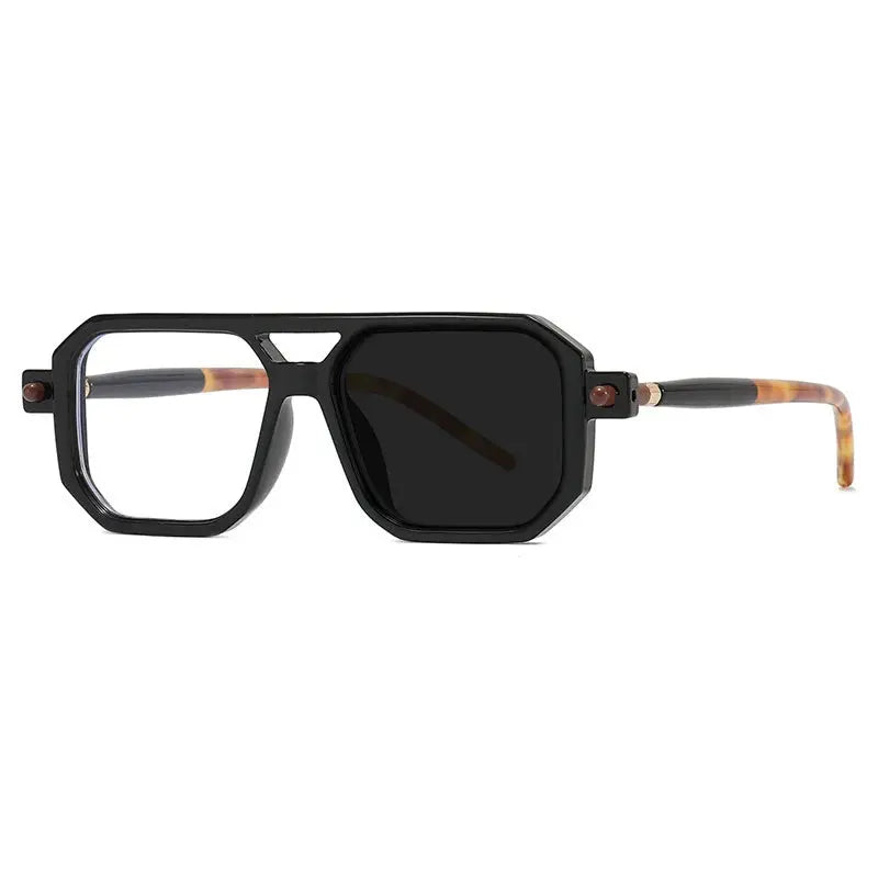 Unisex Square Full Rim Double Bridge Reading Glasses 86512 — view 7 | Rx Spectacle