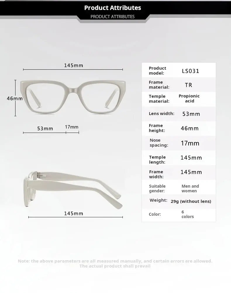 Women's Cat Eye Full Rim TR90 Prescription Glasses 70314 — view 2 | Rx Spectacle