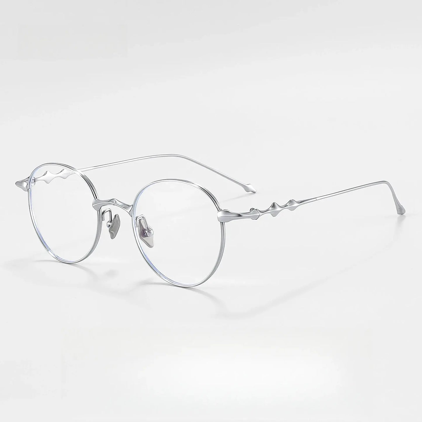Unisex Oval Full Rim Titanium Prescription Glasses 45142 — view 6 | Rx Spectacle