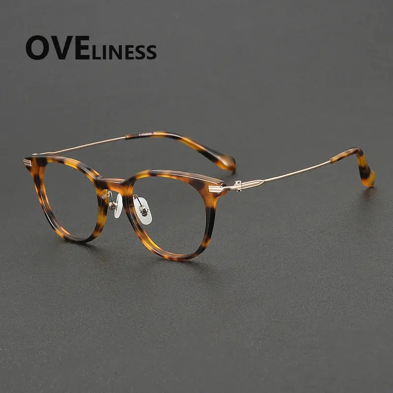 Unisex Oval Full Rim Titanium Prescription Glasses 90002 — view 5 | Rx Spectacle