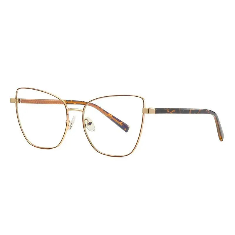 Women's Cat Eye Full Rim Alloy Prescription Glasses 3003 — view 5 | Rx Spectacle