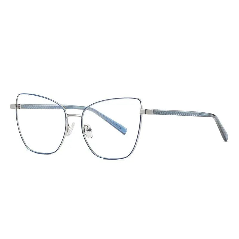 Women's Cat Eye Full Rim Alloy Prescription Glasses 3003 — view 12 | Rx Spectacle