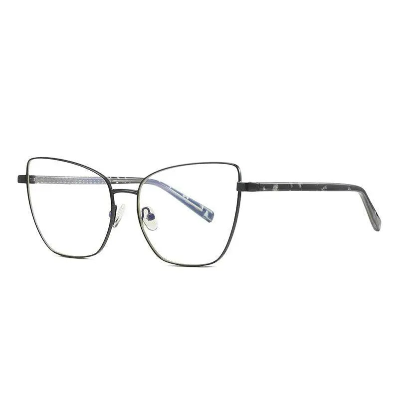 Women's Cat Eye Full Rim Alloy Prescription Glasses 3003 — view 4 | Rx Spectacle