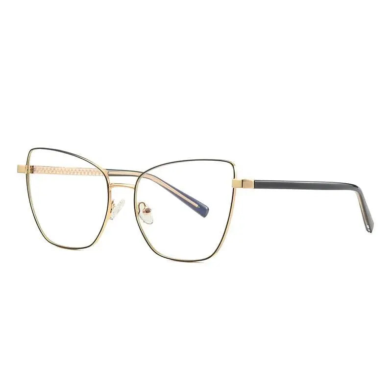 Women's Cat Eye Full Rim Alloy Prescription Glasses 3003 — view 8 | Rx Spectacle