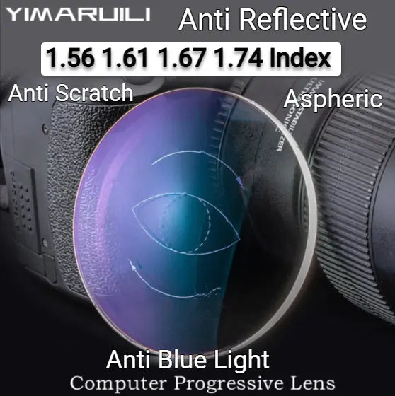 Computer Progressive Anti Blue Light Clear Lenses — view 1 | Rx Spectacle