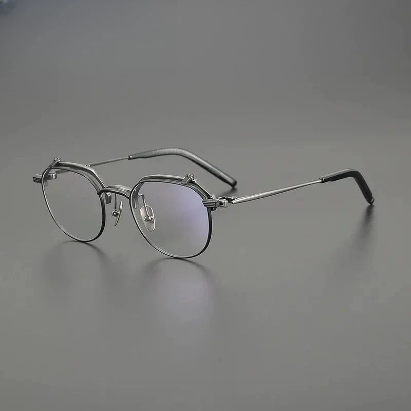 Unisex Oval Full Rim Titanium Prescription Glasses 629400 — view 5 | Rx Spectacle