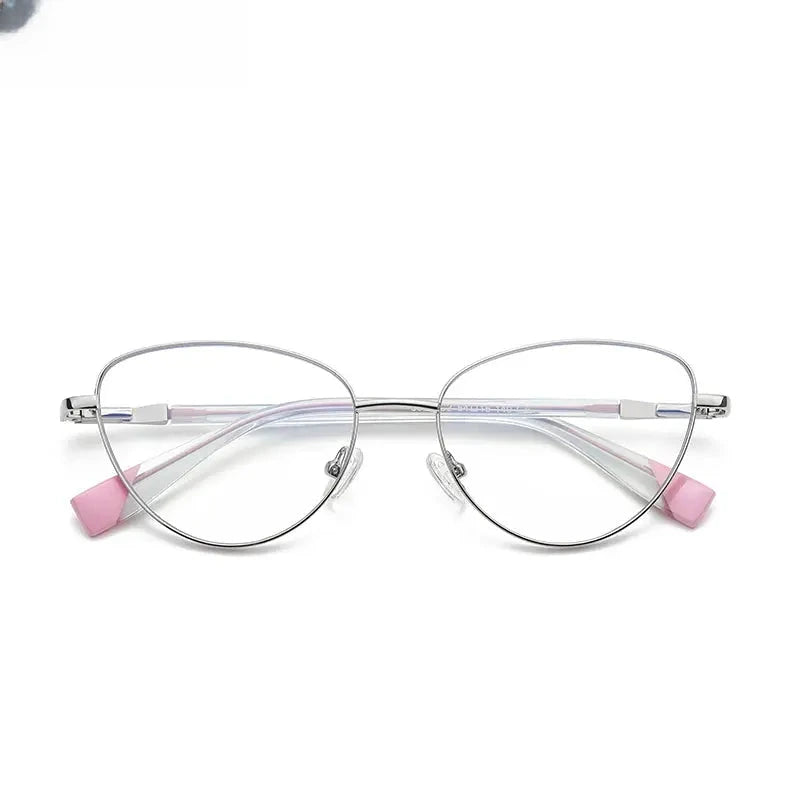 Women's Cat Eye Full Rim Alloy Reading Glasses 3020 — view 6 | Rx Spectacle