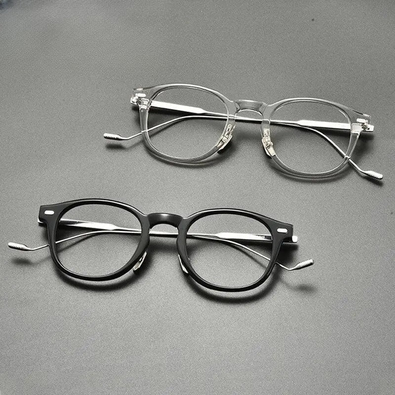Unisex Square Full Rim Titanium Prescription Glasses Gxyj855 — view 7 | Rx Spectacle