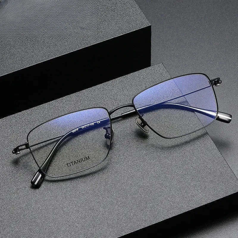 Unisex Polygon Full Rim Titanium Prescription Glasses 380916 — view 1 | Rx Spectacle
