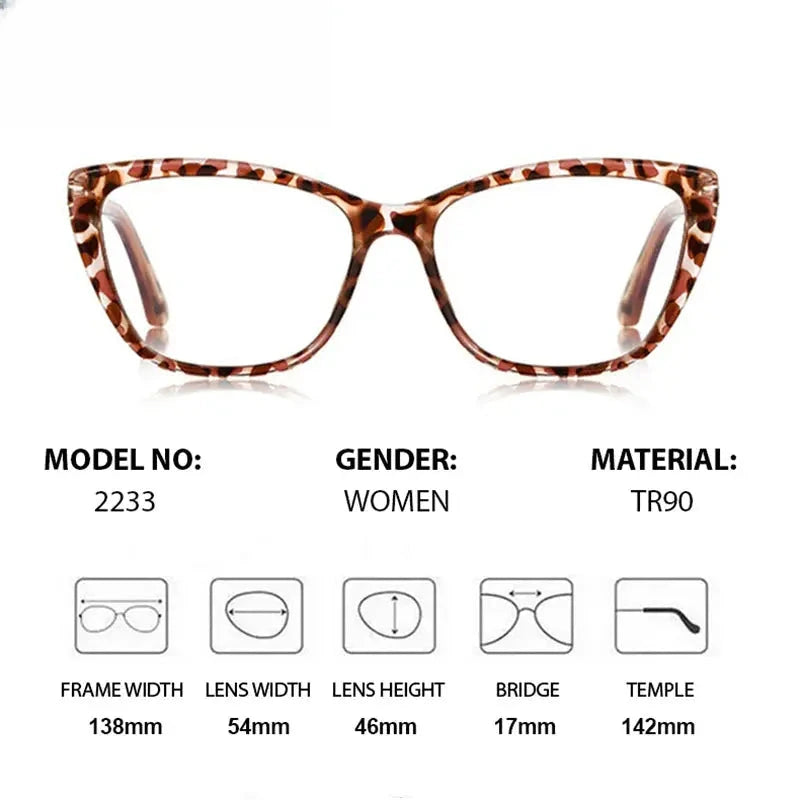 Women's Cat Eye Full Rim Titanium Prescription Glasses 882233 — view 2 | Rx Spectacle