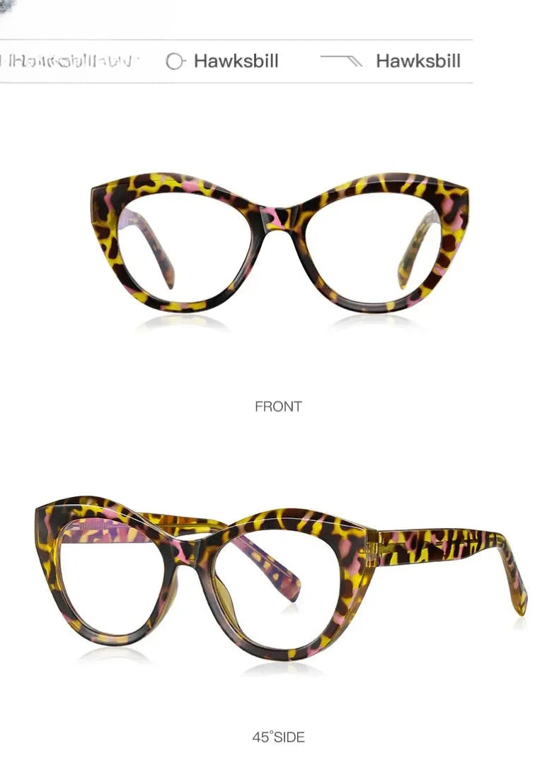 Women's Cat Eye Full Rim Reading Glasses Pfd2168 — view 23 | Rx Spectacle
