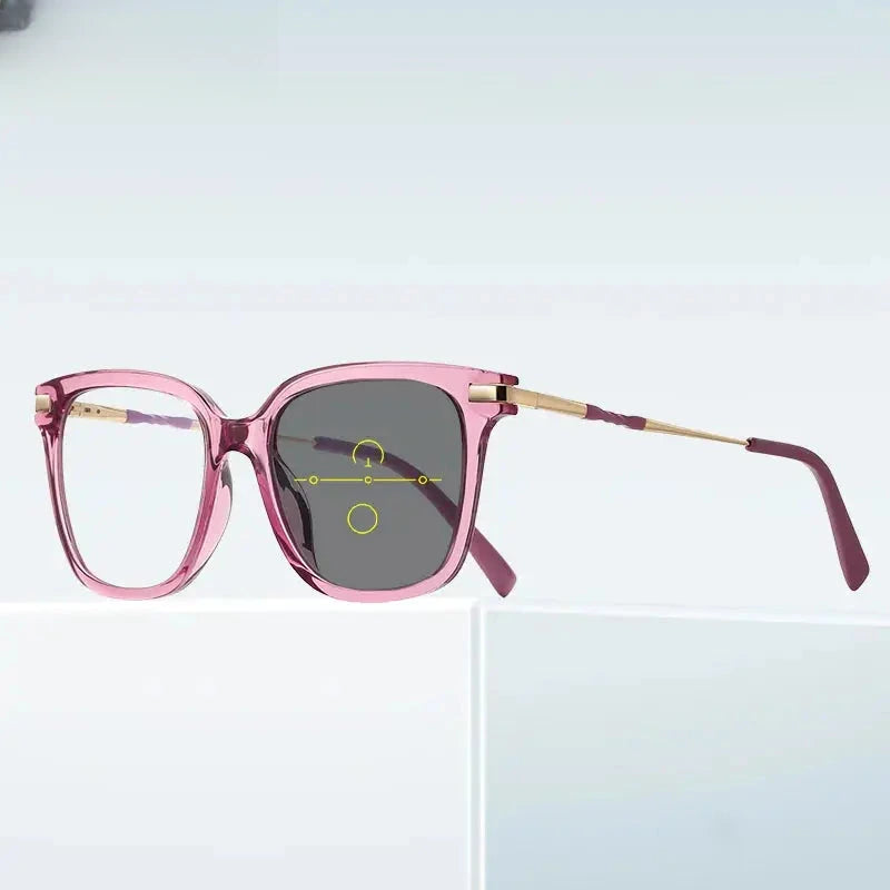 Women's Square Full Rim Titanium Reading Glasses 2129 — view 1 | Rx Spectacle