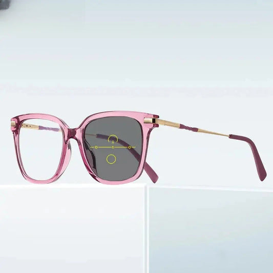 Women's Square Full Rim Titanium Reading Glasses 2129 — view 1 | Rx Spectacle
