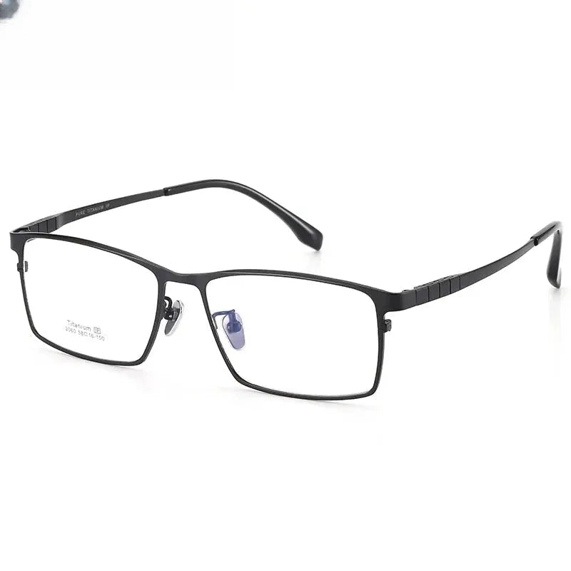 Men's Square Full Rim Titanium Prescription Glasses 412060 — view 5 | Rx Spectacle