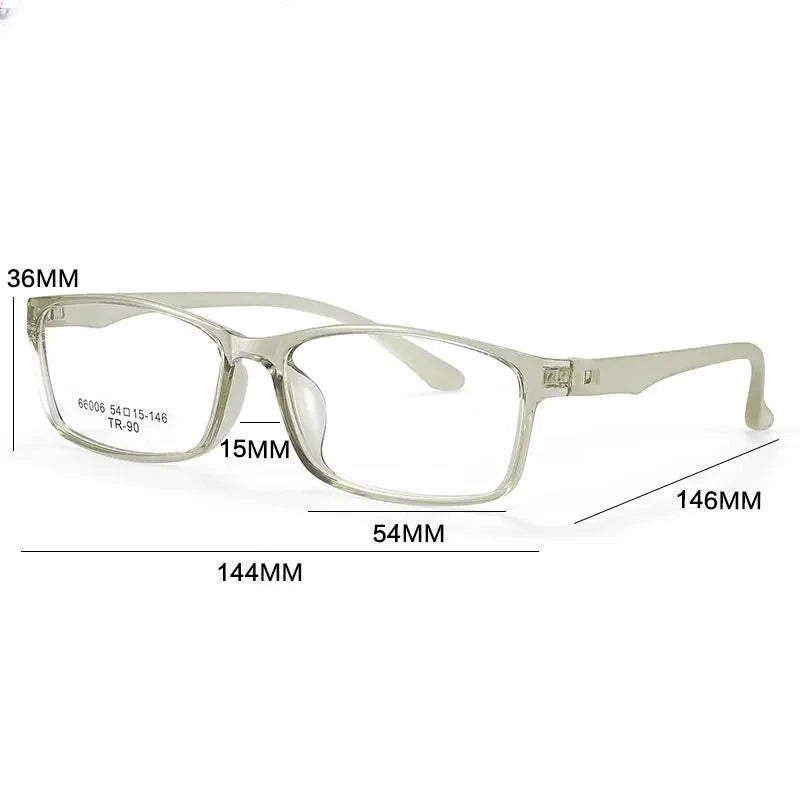 Unisex Square Full Rim Titanium Prescription Glasses 966006 — view 2 | Rx Spectacle