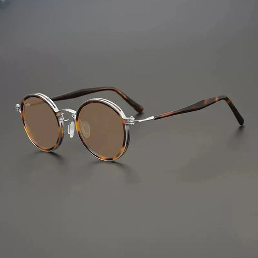 Unisex Round Full Rim Titanium Prescription Glasses Mo10 — view 1 | Rx Spectacle