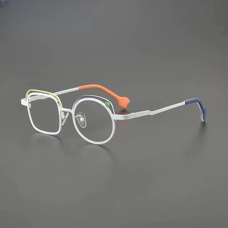 Women's Square Full Rim Titanium Prescription Glasses G85868 — view 8 | Rx Spectacle