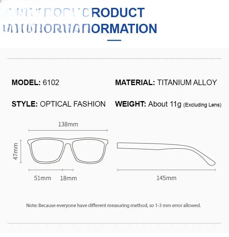 Women's Oval Full Rim Titanium Prescription Glasses 61027 — view 2 | Rx Spectacle