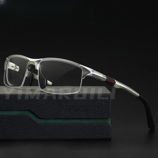 Men's Square Semi-Rimless Aluminum Sports Glasses Y3121 — view 1 | Rx Spectacle