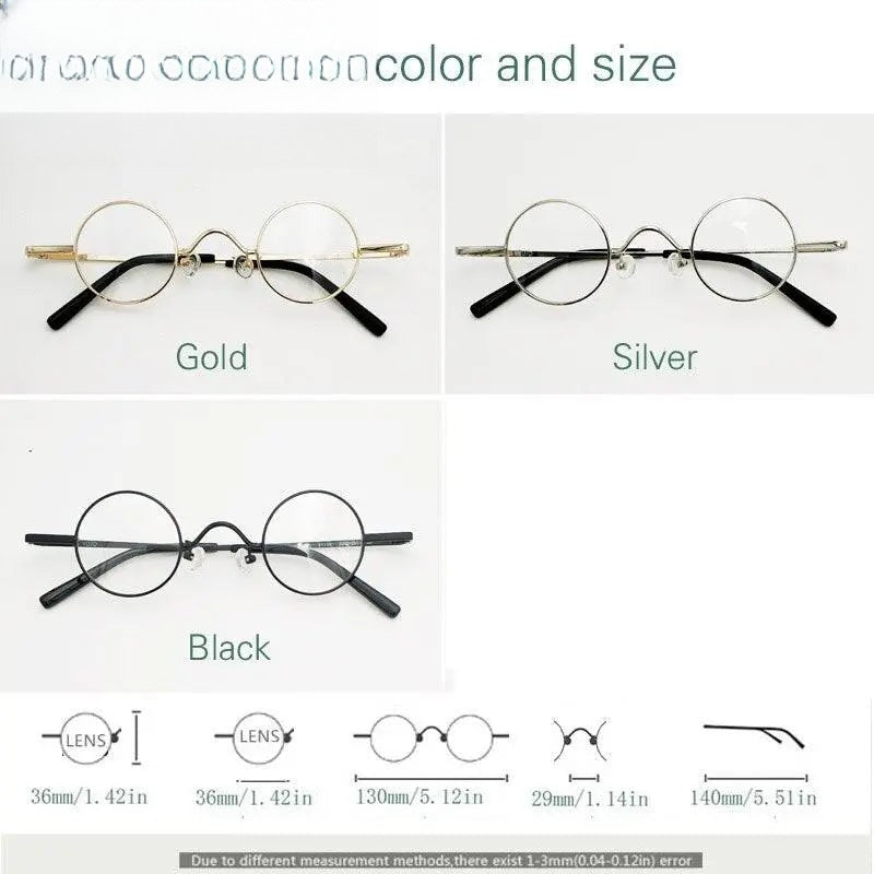 Unisex Round Full Rim Alloy Prescription Glasses 811001 — view 3 | Rx Spectacle