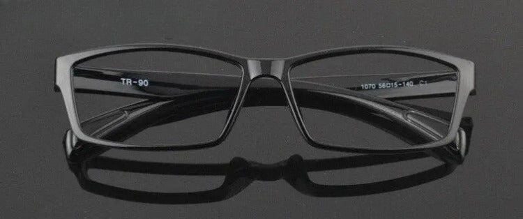 Unisex Square Full Rim Titanium Sports Glasses 4666 — view 4 | Rx Spectacle