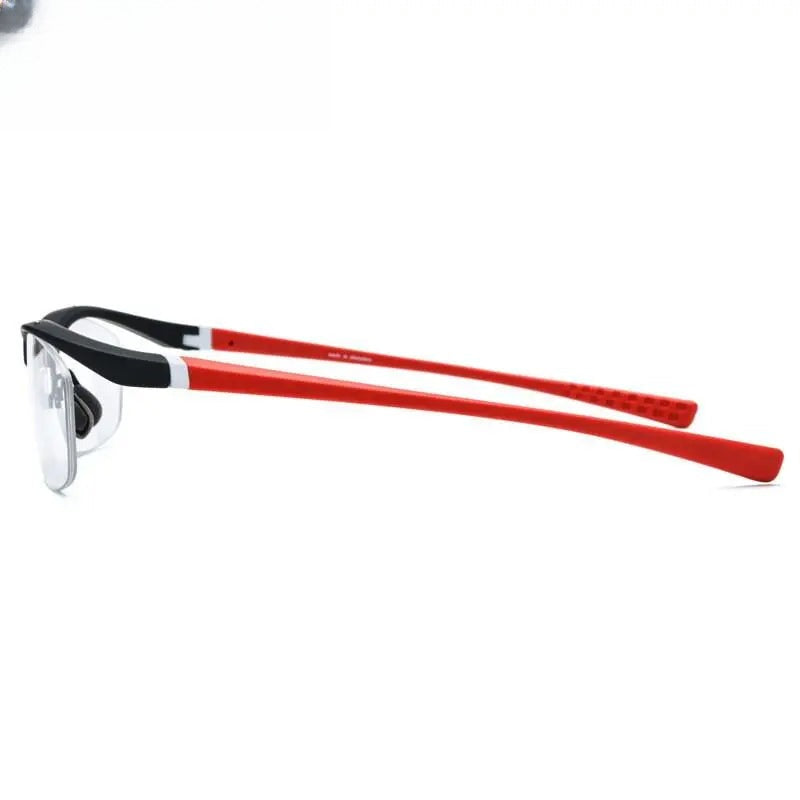 Men's Square Semi-Rimless Titanium Sports Glasses 7027 — view 8 | Rx Spectacle