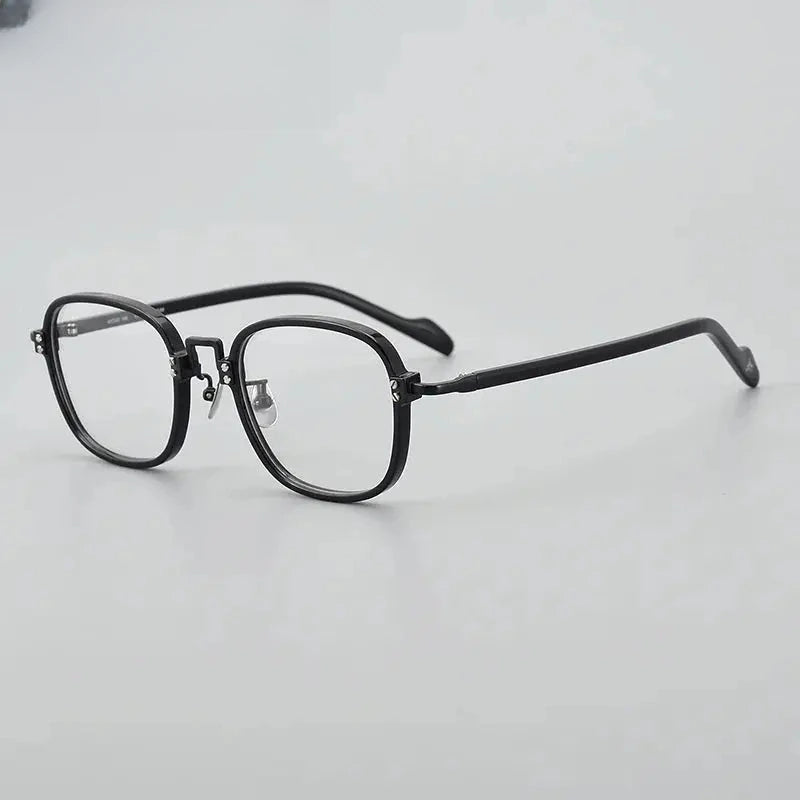 Unisex Square Full Rim Titanium Prescription Glasses 190038 — view 4 | Rx Spectacle