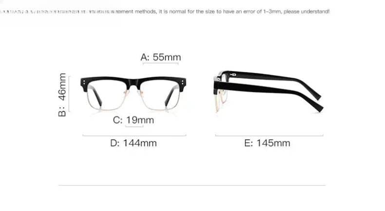 Men's Square Full Rim Titanium Reading Glasses 82203 — view 3 | Rx Spectacle
