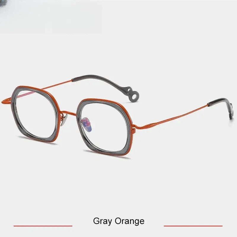 Women's Square Full Rim Titanium Prescription Glasses 45962 — view 4 | Rx Spectacle