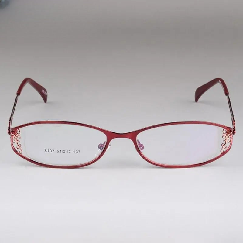 Women's Cat Eye Full Rim Stainless Steel Prescription Glasses 8107 — view 6 | Rx Spectacle