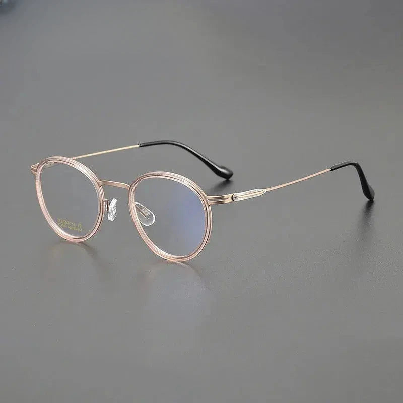 Women's Round Full Rim Titanium Prescription Glasses 404004 — view 1 | Rx Spectacle