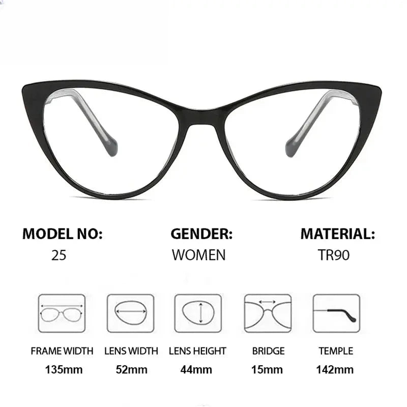 Women's Cat Eye Full Rim Titanium Prescription Glasses 68725 — view 2 | Rx Spectacle