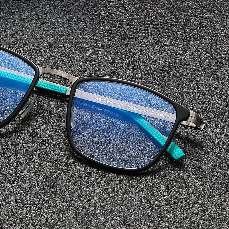 Unisex Square Full Rim Alloy Screwless Prescription Glasses Gxyj1152 — view 3 | Rx Spectacle