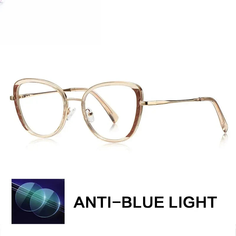 Women's Butterfly Full Rim Titanium Reading Glasses G3147 — view 5 | Rx Spectacle