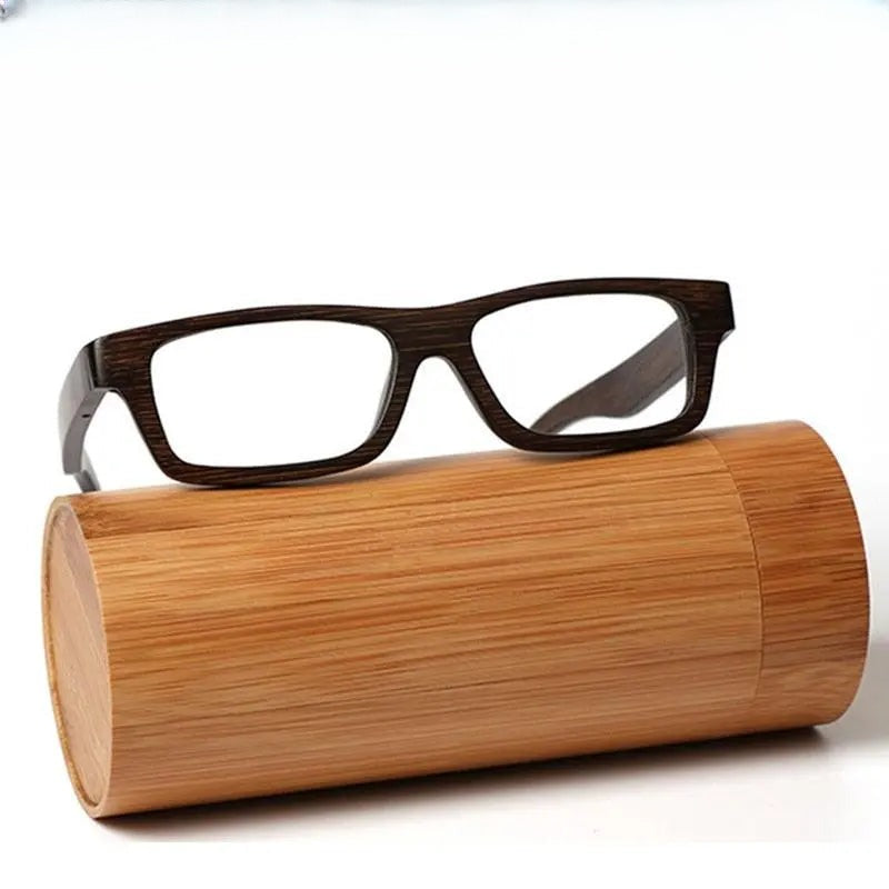 Unisex Square Full Rim Wood Prescription Glasses 56190 — view 1 | Rx Spectacle