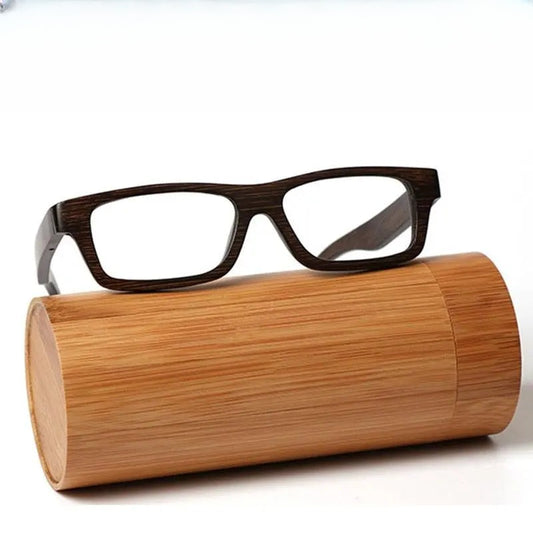 Unisex Square Full Rim Wood Prescription Glasses 56190 — view 1 | Rx Spectacle
