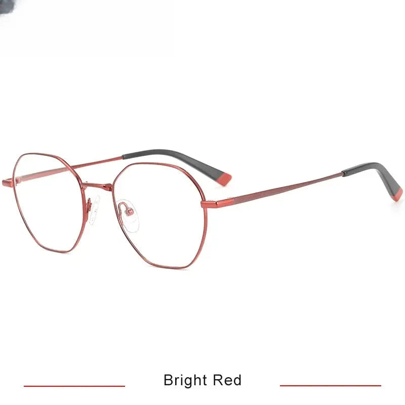 Women's Oval Full Rim Titanium Flat Top Prescription Glasses 16425 — view 7 | Rx Spectacle