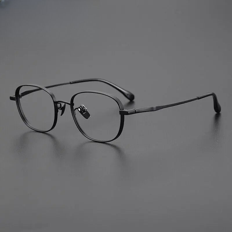 Unisex Square Full Rim Titanium Prescription Glasses Gxyj1025 — view 5 | Rx Spectacle