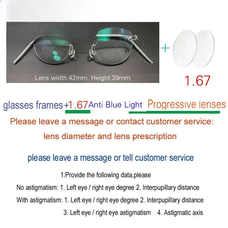 Unisex Oval Rimless Stainless Steel Screwless Prescription Glasses 313533 — view 7 | Rx Spectacle