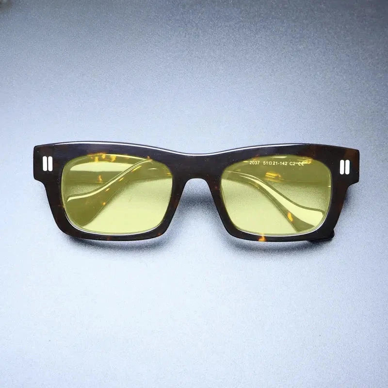 Unisex Square Full Rim Acetate Prescription Glasses M004 — view 10 | Rx Spectacle