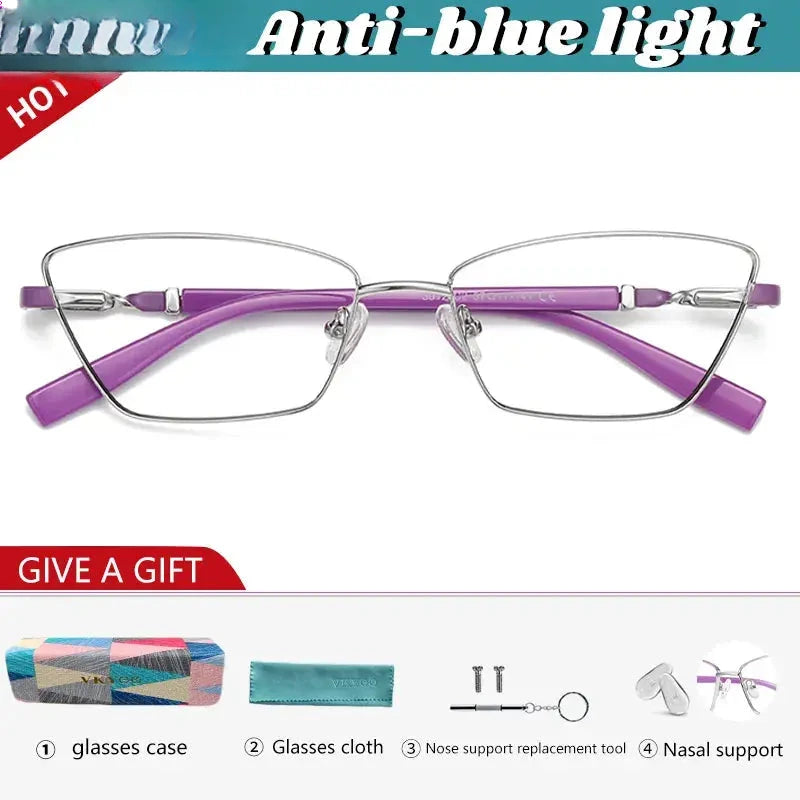 Unisex Square Full Rim Stainless Steel Reading Glasses 3012 — view 7 | Rx Spectacle