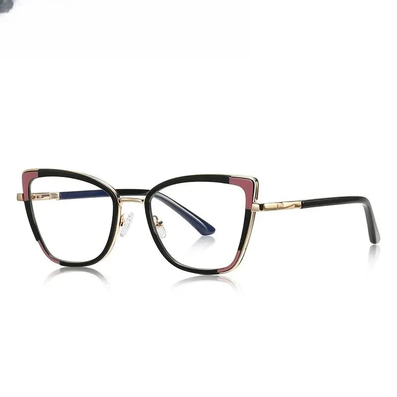 Women's Cat Eye Full Rim Titanium Prescription Glasses 31334 — view 5 | Rx Spectacle