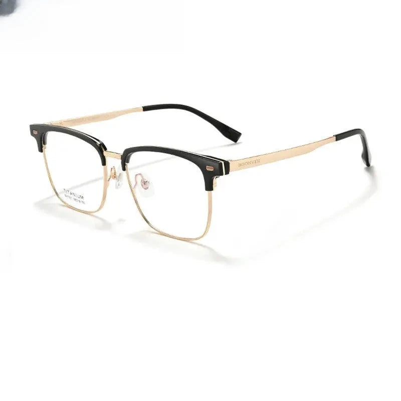 Unisex Square Full Rim Titanium Prescription Glasses 317001 — view 3 | Rx Spectacle