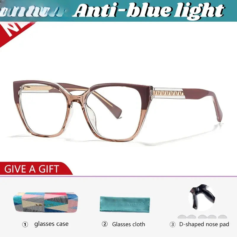 Women's Square Full Rim TR90 Reading Glasses 727017 — view 5 | Rx Spectacle