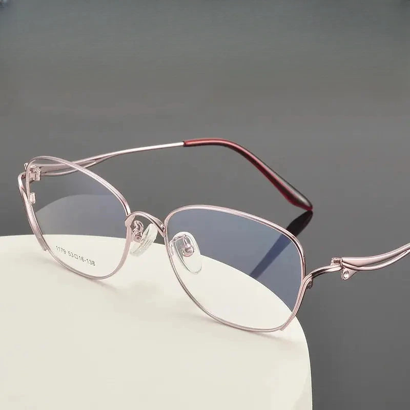 Women's Cat Eye Full Rim Alloy Prescription Glasses 661179 — view 1 | Rx Spectacle