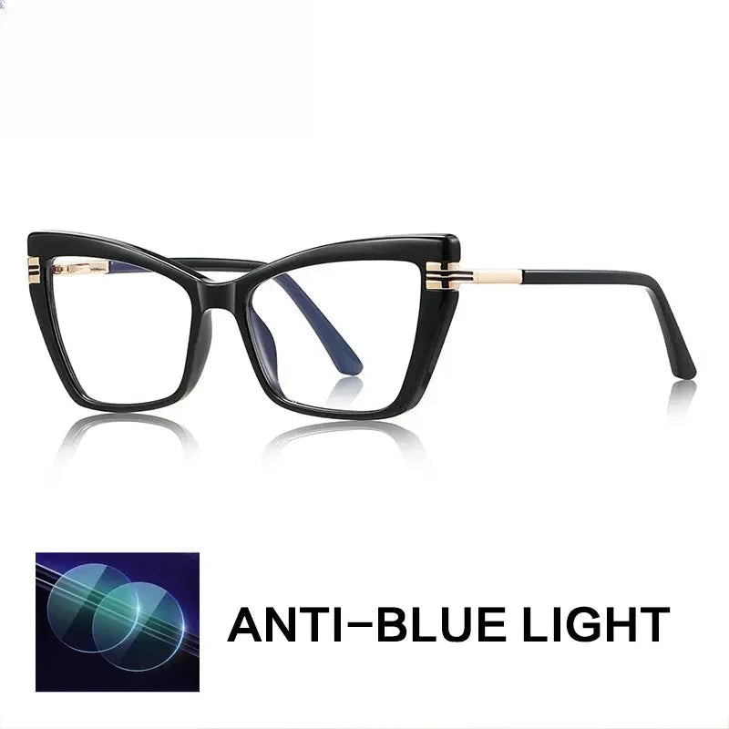 Women's Cat Eye Full Rim Titanium Reading Glasses Gx2263 — view 7 | Rx Spectacle