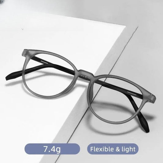 Unisex Round Full Rim Titanium Prescription Glasses 9836xp — view 1 | Rx Spectacle